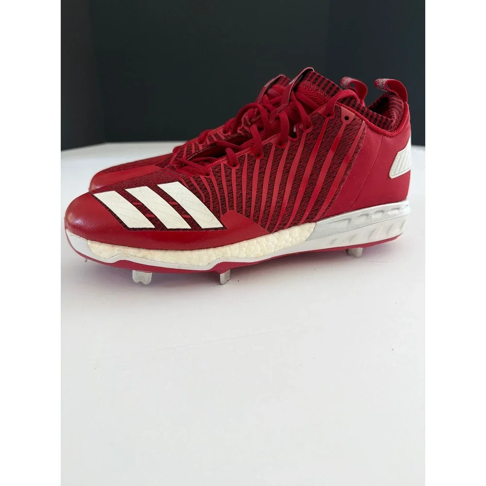 Adidas Icon 3 Boost Metal Baseball Cleats Red White Mens Size 13 B39168